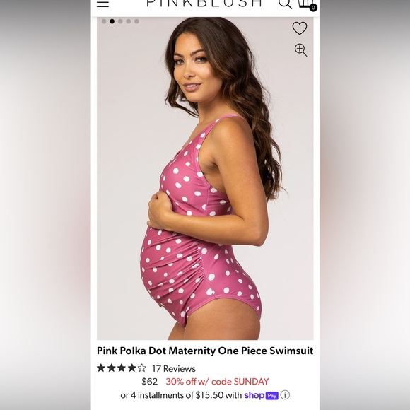 Pink Blush and Ingrid & Isabel maternity swimsuits Large - Picture 2 of 7